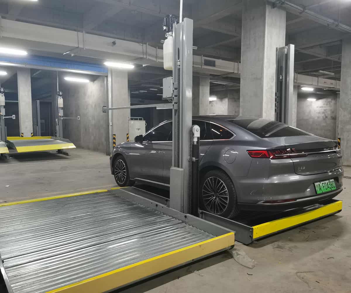 渭城区二层简易升降类机械停车位过验收